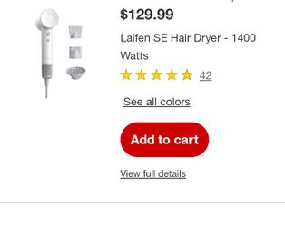 Laifen SE Hair Dryer - White - 1400 Watts - New In Box