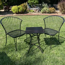 3pc Outdoor Patio Set 2 Chairs & Table