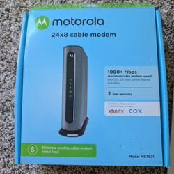 Motorola MB7621 24x8 Cable Modem, DOCSIS 3.0 IOB Works With Cox And Xfinity