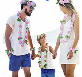 Fun Leis Hawaiian Leis Luau Party Supplies Luau Party Decoration Hawaiian Luau Decorations Necklace Hawaiian Party Supplies for Hawaiian Theme Party
