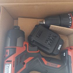 Drill And Impact Set With Battery And Charger 