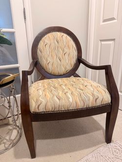 Upholstered Accent Chair with Wood Frame