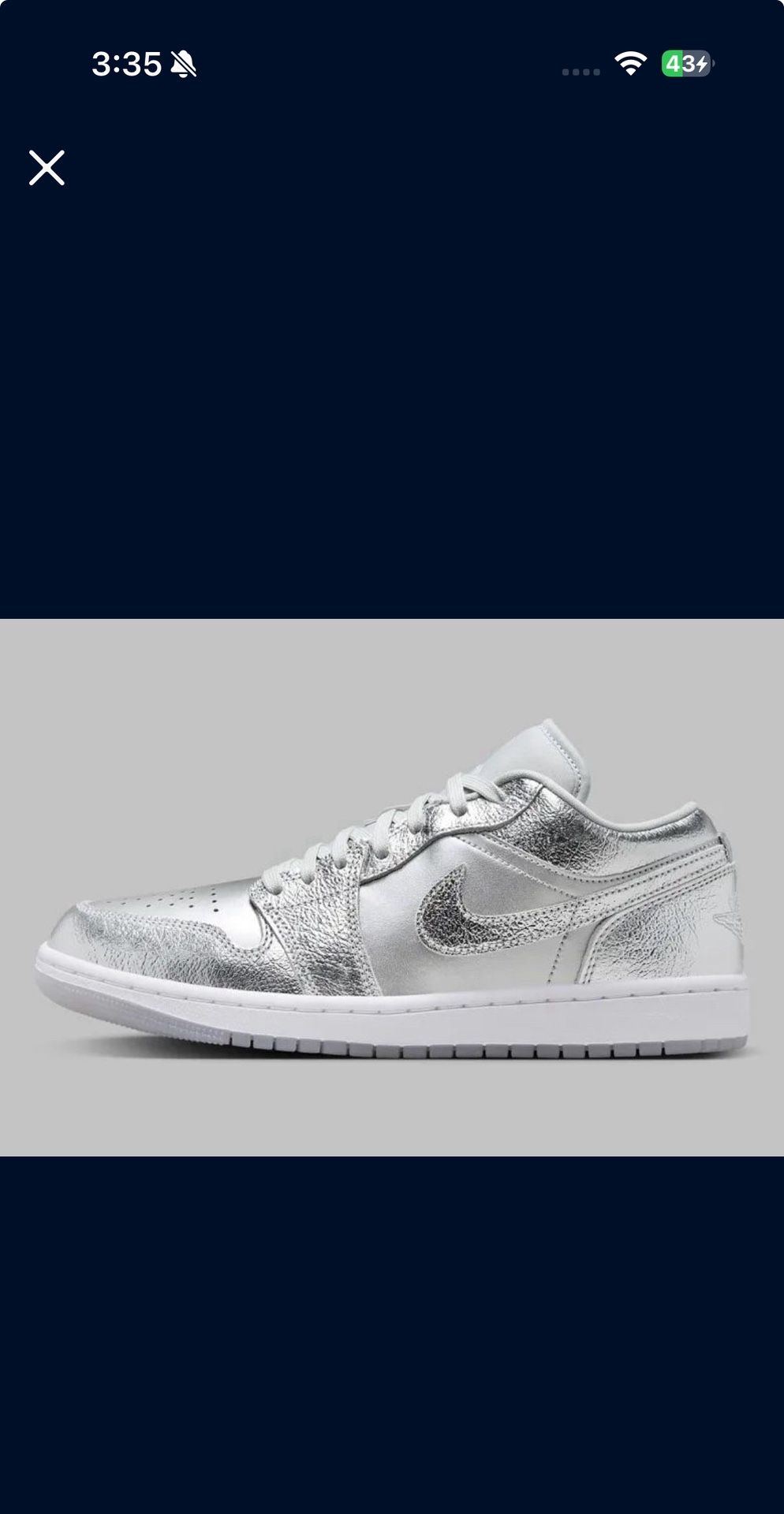 Women’s Jordan’s Low Metallic
