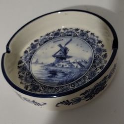 HEINEN DELFTS BLAUW HOLLAND PORCELAIN ASHTRAY 4"×1" - S01