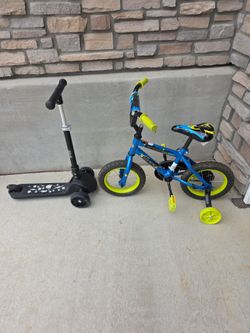 Kids bike and scooter