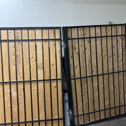 DOUBLE IRON/WOOD SWING GATES