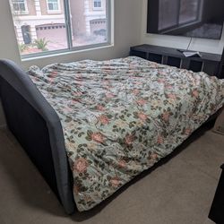 Queen Sized IKEA HAUGA Grey Bed Frame