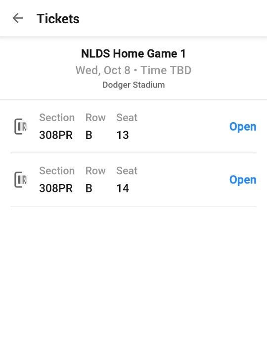Dodgers NLDS Home Game 1