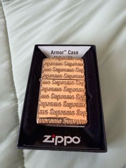 Supreme gold zippo gas lighter brand new