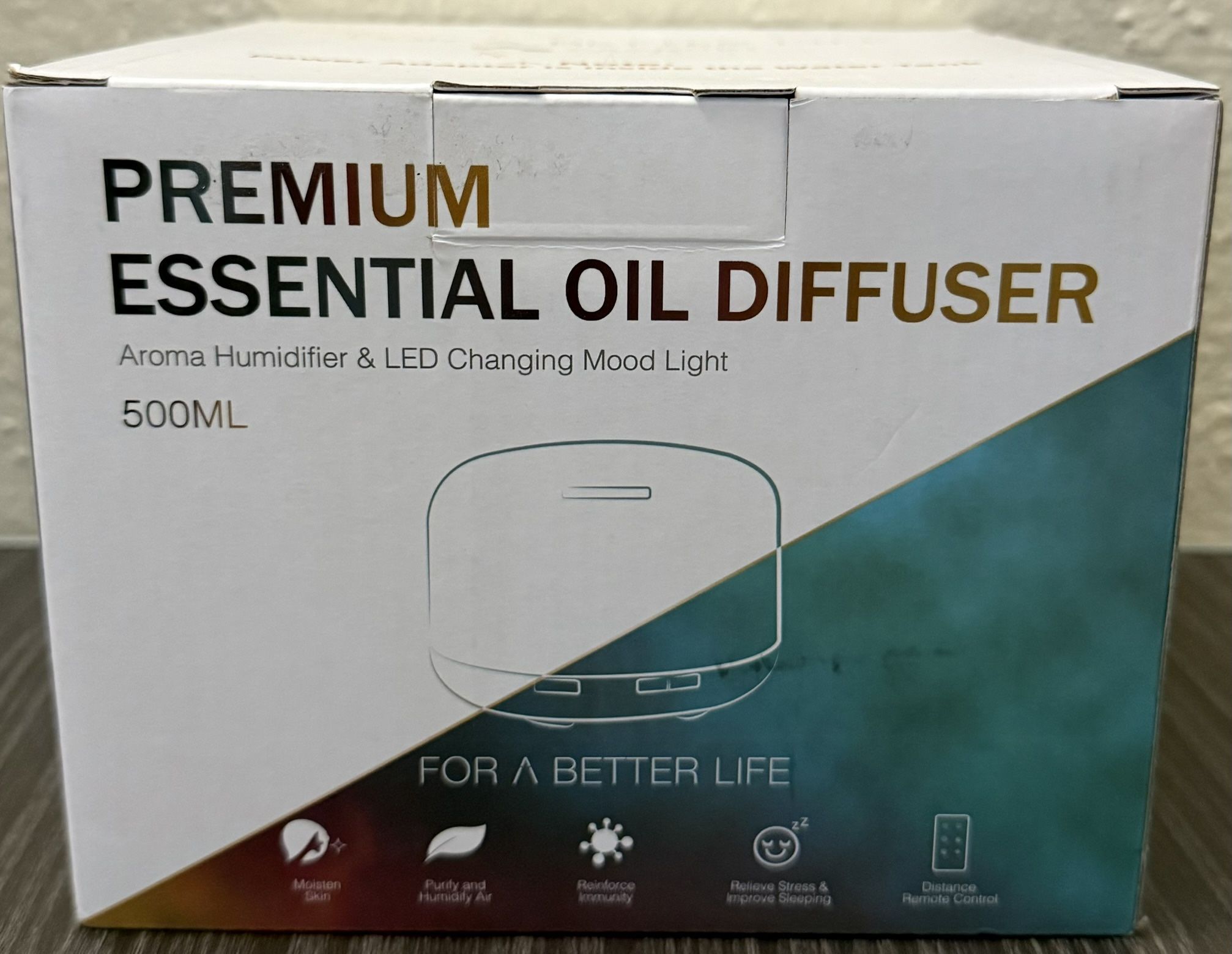 PREMIUM ESSENTIAL OIL DIFFUSER Aroma Humidifier & LED Changing Mood Light 500ML FOR A BETTER LIFE