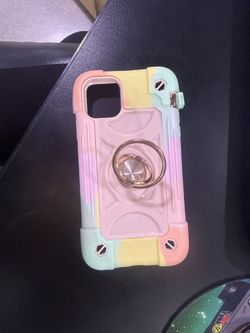 iPhone 14 Promax Rainbow phone case W/Ring Stand
