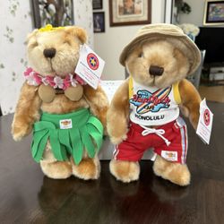 Hard Rock Honolulu & Maui Hawaiian Harrington Teddy Bears 