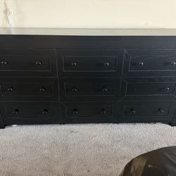 Black 9 drawer dresser