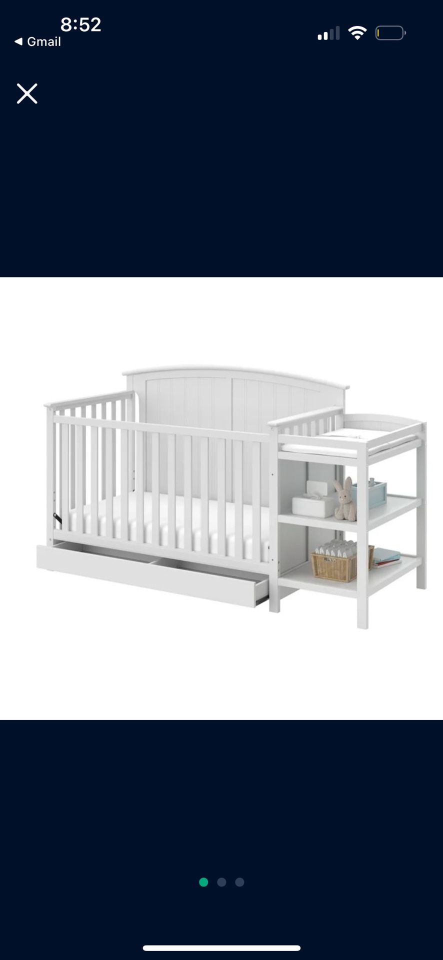 Convertible Crib With Changing Table And Drawer