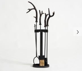 Pottery Barn Antler Fireplace Tool Set