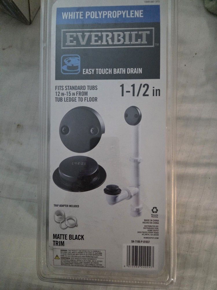 Easy Touch Bath Drain