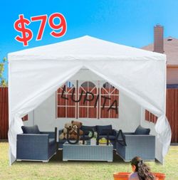 10x10 White Gazebo Wedding Party Tent Canopy With Windows & Sidewalls - (FOR SALE) Carpa g3