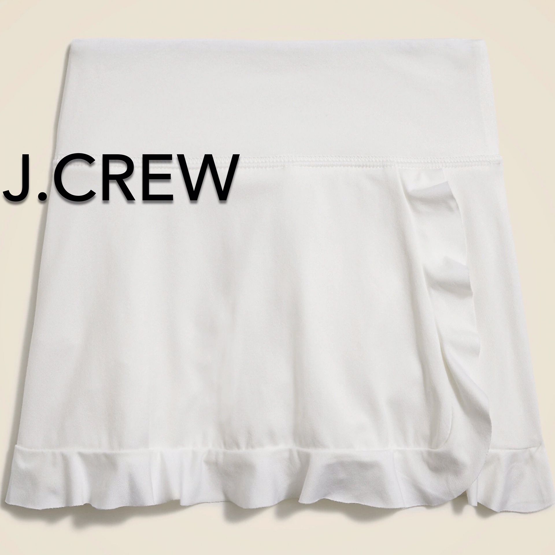 (NEW) GIRLS’ J.CREW RUFFLE SKORT IN PERFORMANCE JERSEY - SIZE: 10 (LARGE)