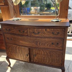 Antique Tiger Oak Sideboard