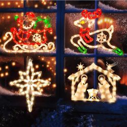 Last Minute-Christmas Window Lights Indoor/outdoor - Only 6 Left