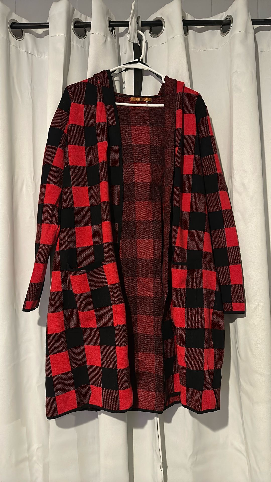 Flannel Print Cardigan