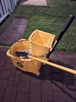 Bucket and mop