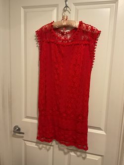 Red Lined Party Dress
