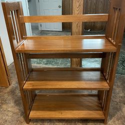 2 Peace’s Of Book Shelves That Can Be Connected On Top Of Each Other. Can Be Used As Shoe Shelves Too. Real Wood.