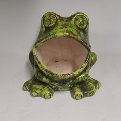 Cute Vintage Ceramic Frog Sponge Holder 