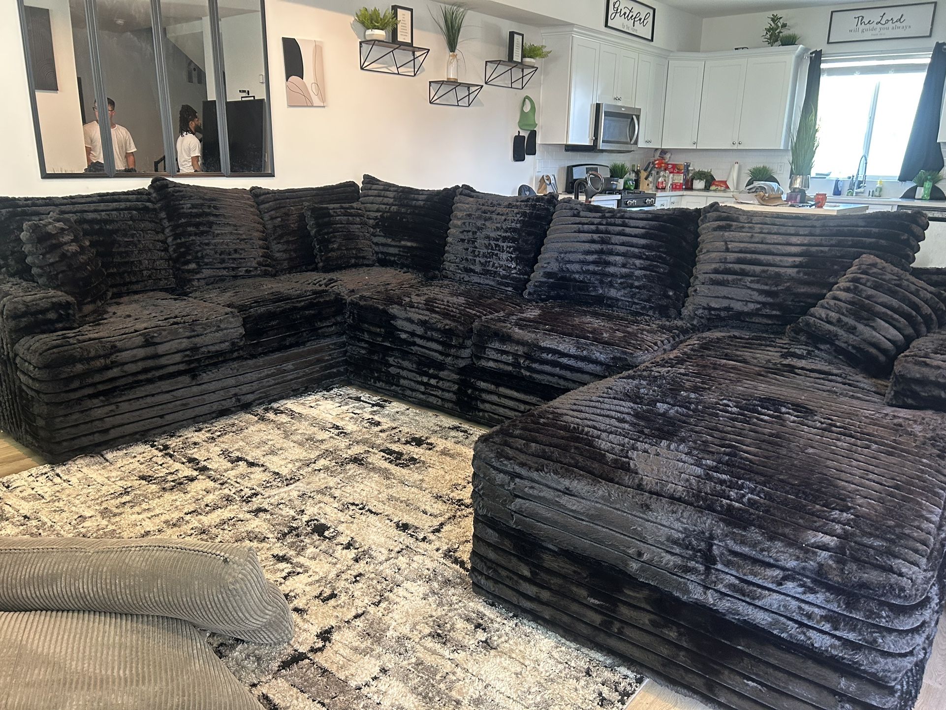 Brand New Super Plush Comfy Corduroy Sectional Set