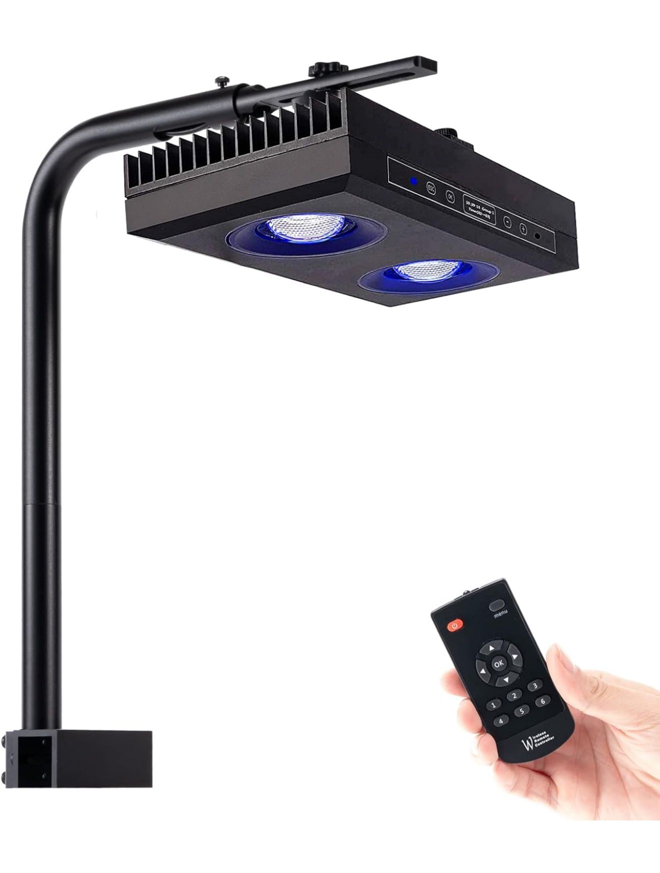 Aquarium Light - 95 Watt Sunrise Sunset Moonlight, Group Control Program Coral Reef Light Dimmable Full Spectrum for Marine Tanks,Saltwater Tank Light
