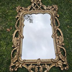Antique Style Big Mirror Golden Color