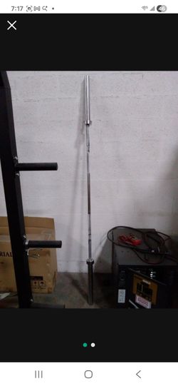 Heavy Duty 7 Ft 45 Lb Commercial Grade Olympic Weight Bar Brand New With Spring Clips Super Smooth Bearings