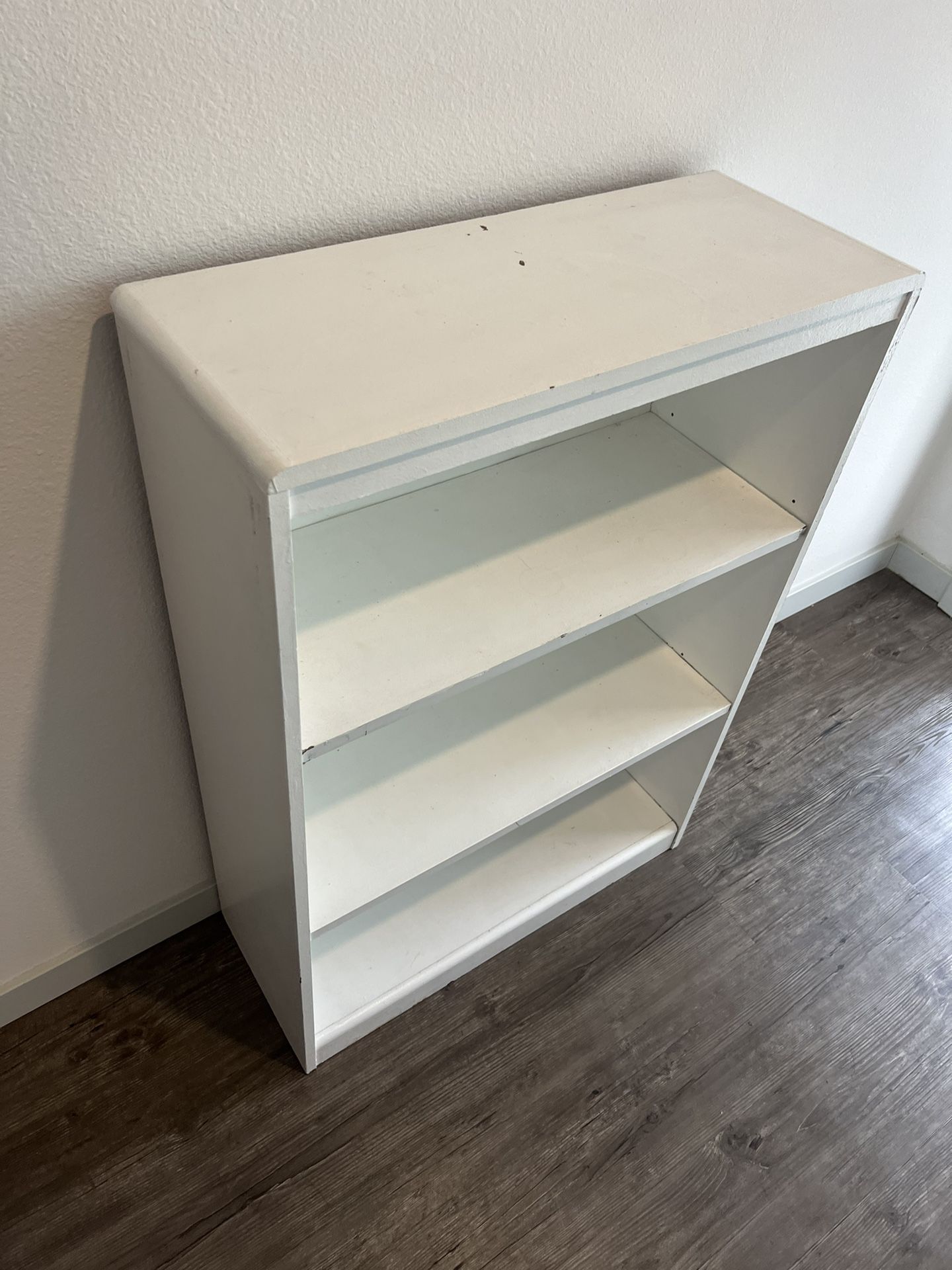 White bookshelf