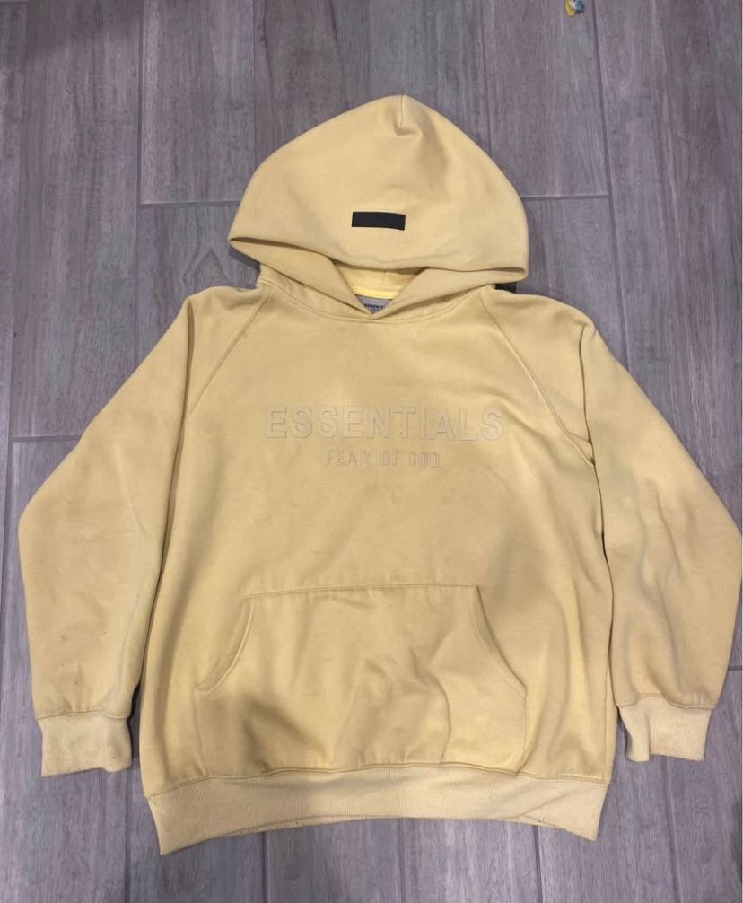 Yellow Essential Hoodie | Size Small