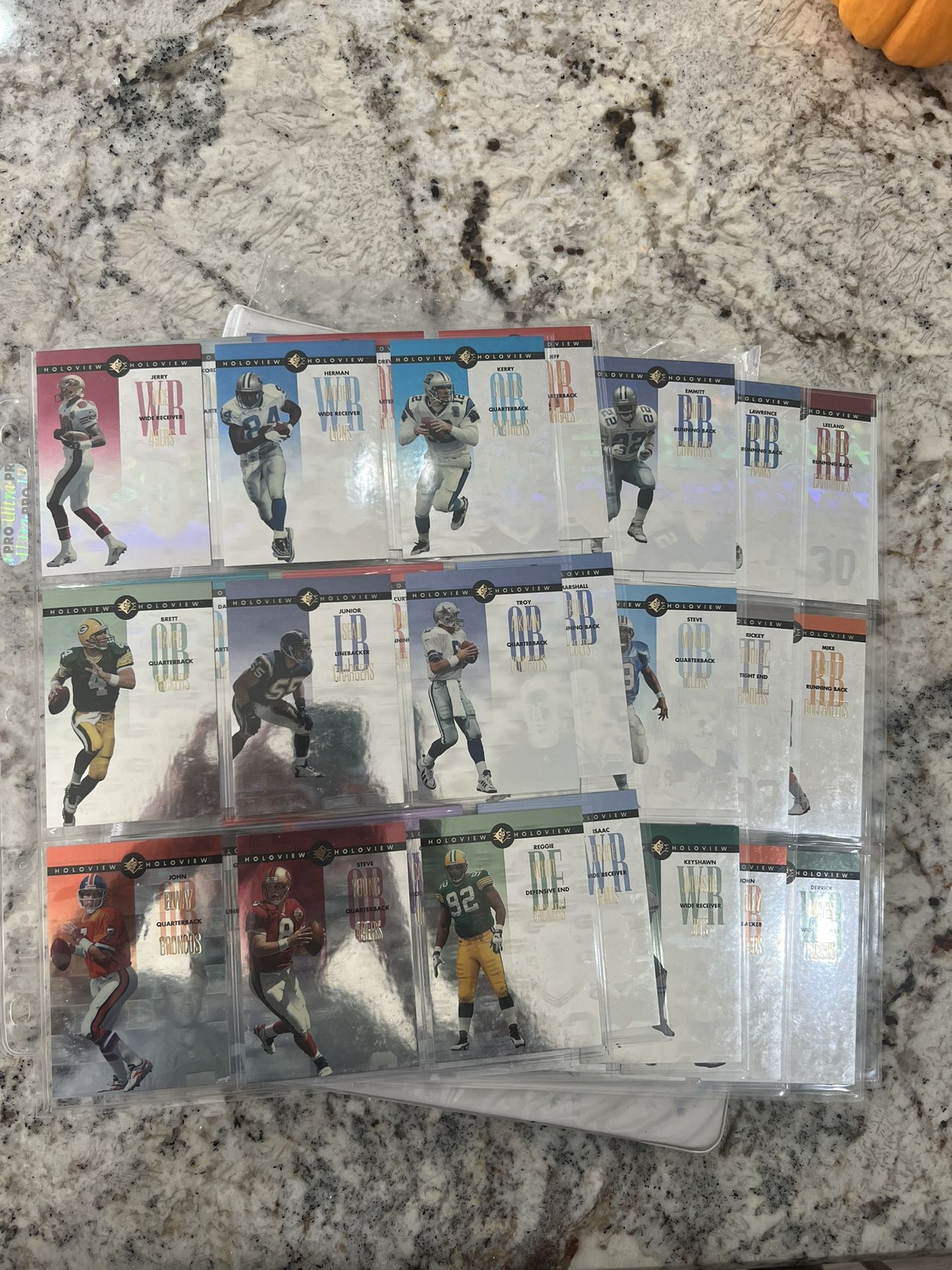 1996 Upper Deck SP Holoview Football Complete Set - Farve, Elway, Rice, Etc.