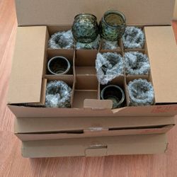 Green Glass Votives For Wedding