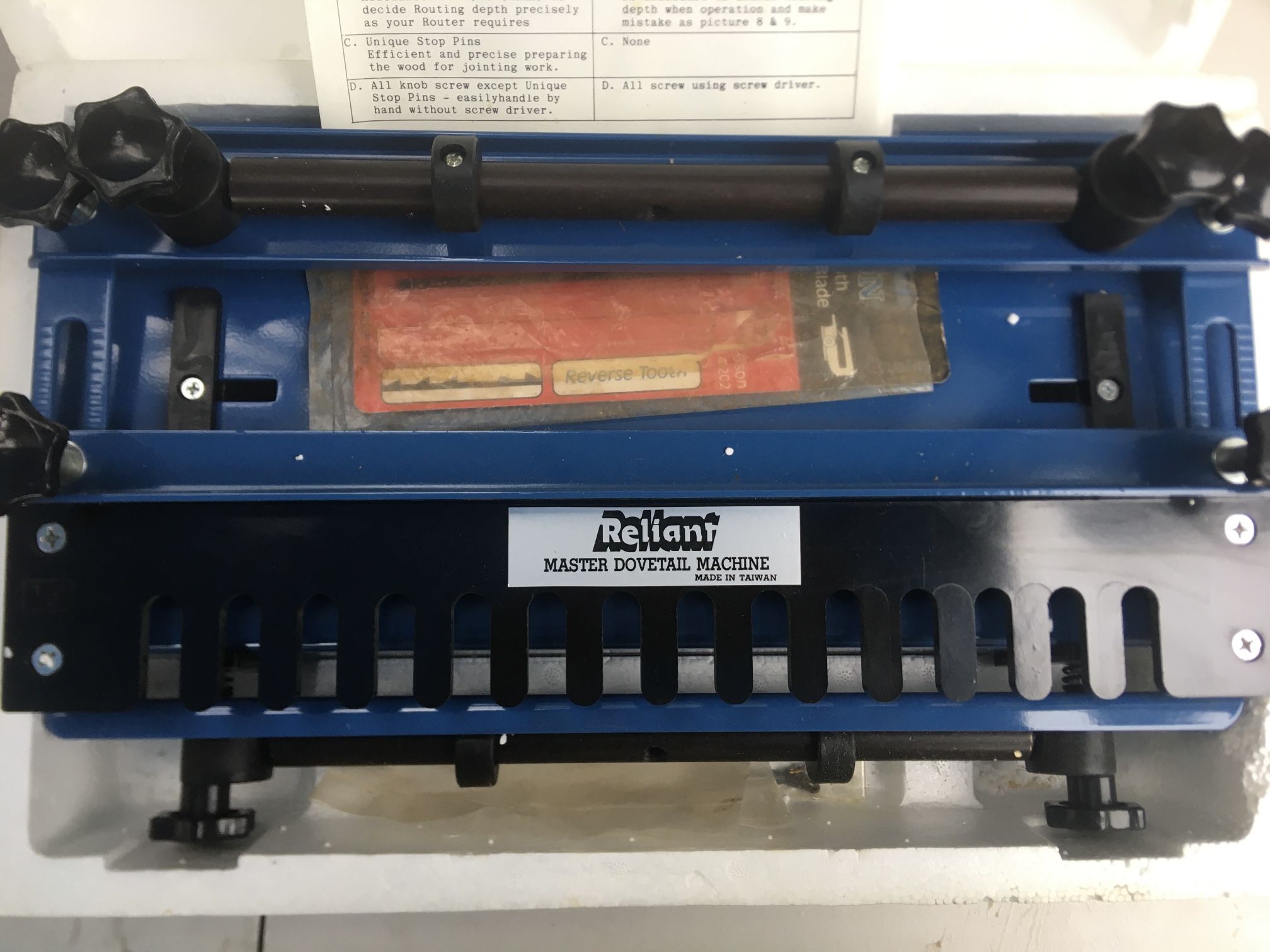 Reliant Master Dovetail Machine - New in a Box - Model NN825
