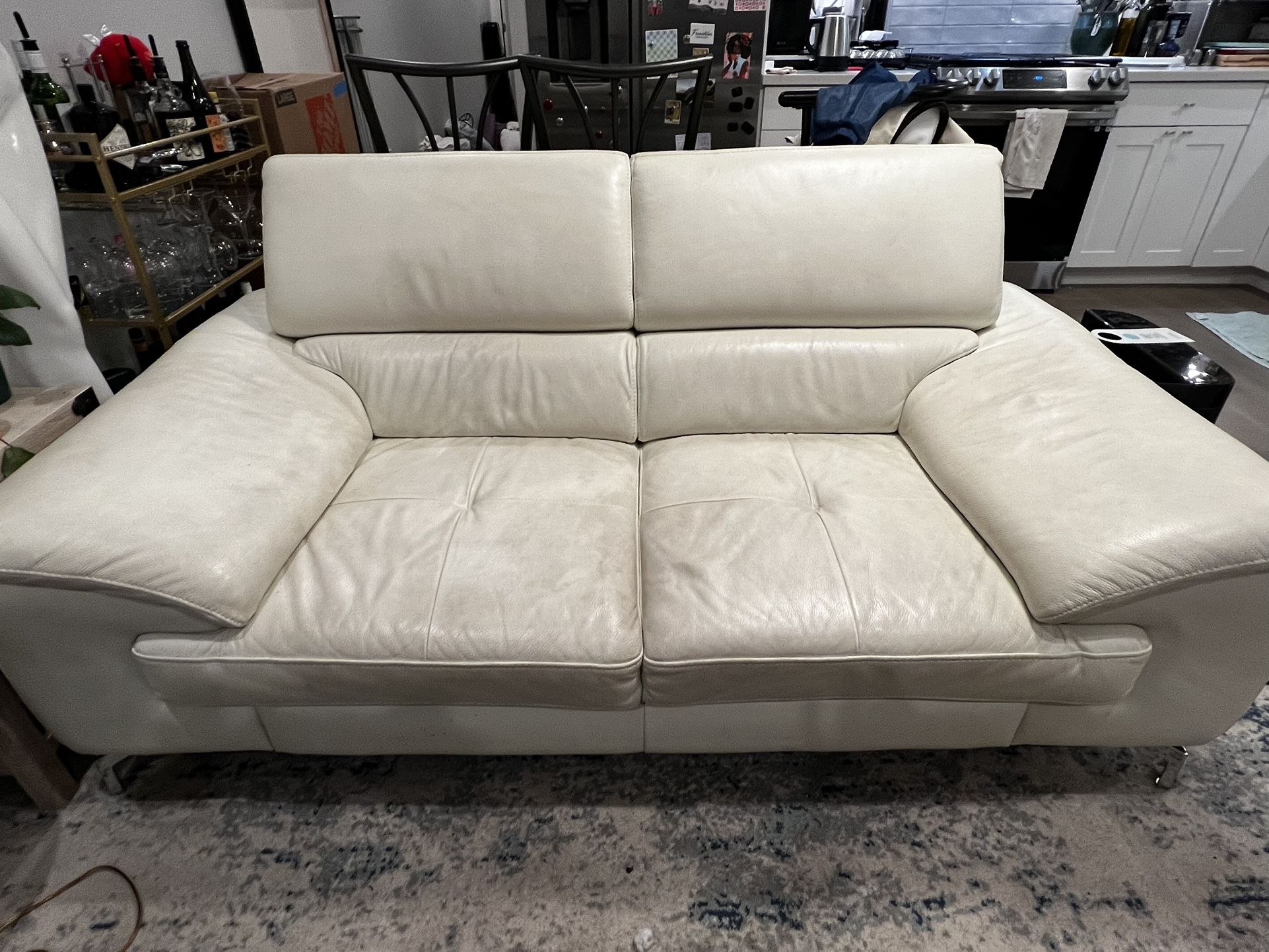 White Leather Couch