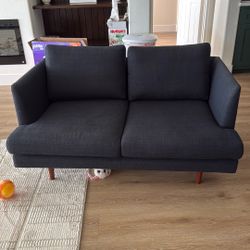 Navy Blue Love Seat 