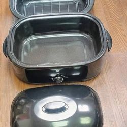 GE 18 Qt Electric 😋 Roasting Pan Slow Cooker 169152