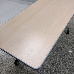 Good Sturdy 60 X 30 Inches Table On Locking Rolling Wheels Free Delivery!