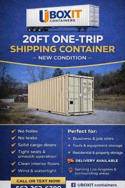 20 FT One-Trip Shipping Container – NEW | No Holes No Leaks