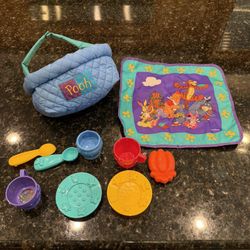 🔥👀🔥Vintage Winnie The Pooh Picnic Playset
