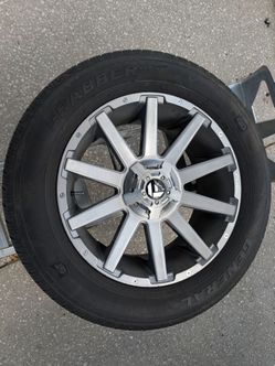20 inch Fuel Contra Platinum 6X135 / 6X139.7 with General Grabber Tires