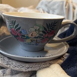 Alice In Wonderland Tea Cup With Saucer 