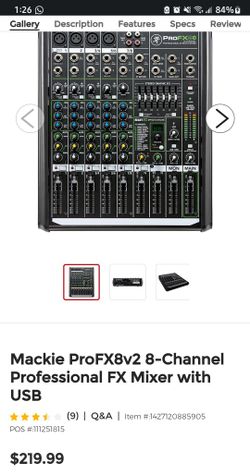 Mackie ProFX8v2 8-Channel Professional FX Mixer with USB for Sale