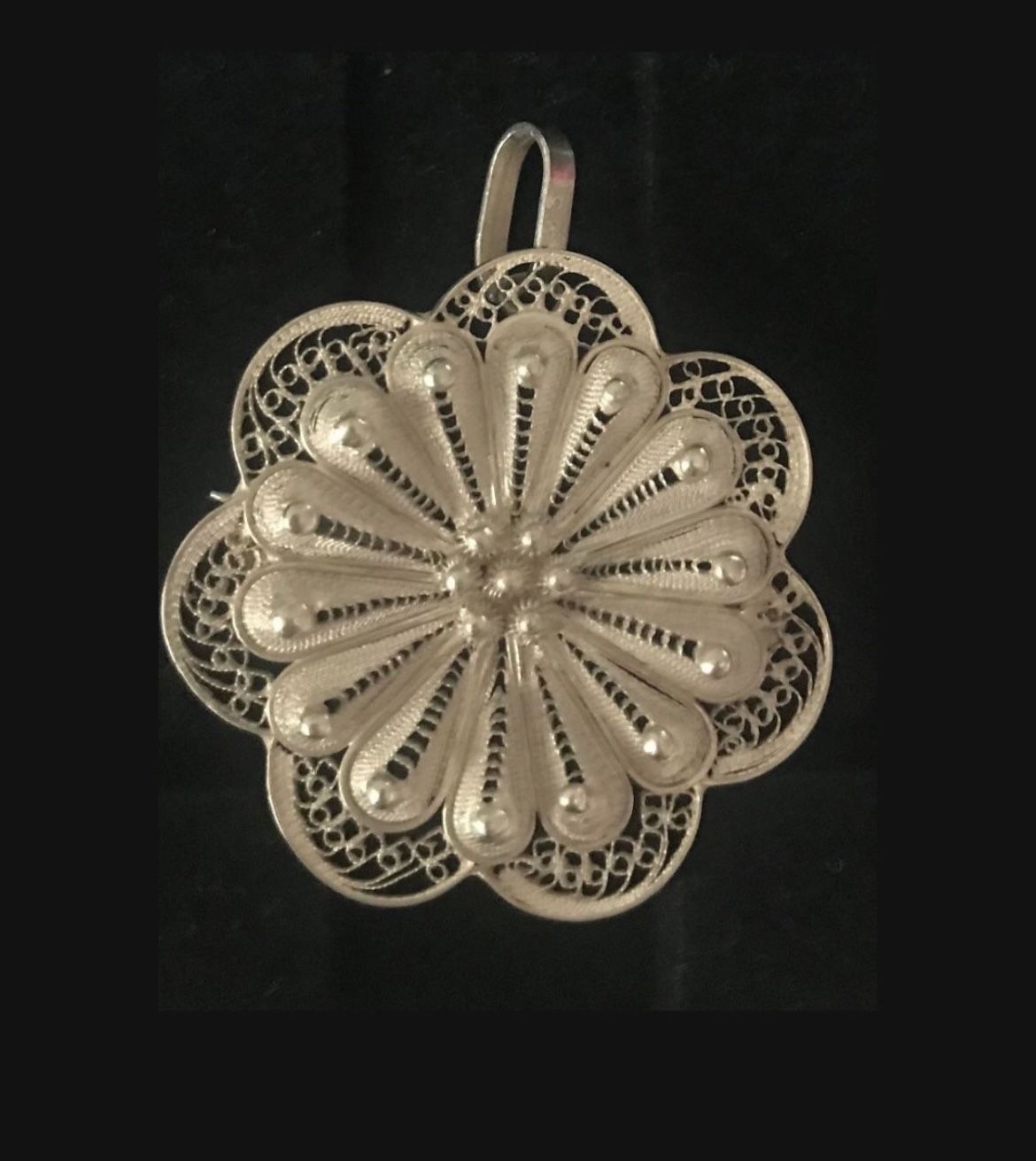 🎄NEW🎅XMAS 🎁950 Sterling Silver Filigree Brooch/Pendant  SALE. $150. O.B.O 🎈