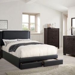 Brand New Black Queen Bed Only 
