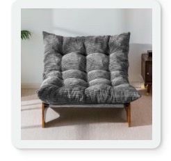 Adjustable Living Room Chair, Convenient Floor Chair with Tufted Cushion, Upholstered Accent Chair Lounge with Frame,